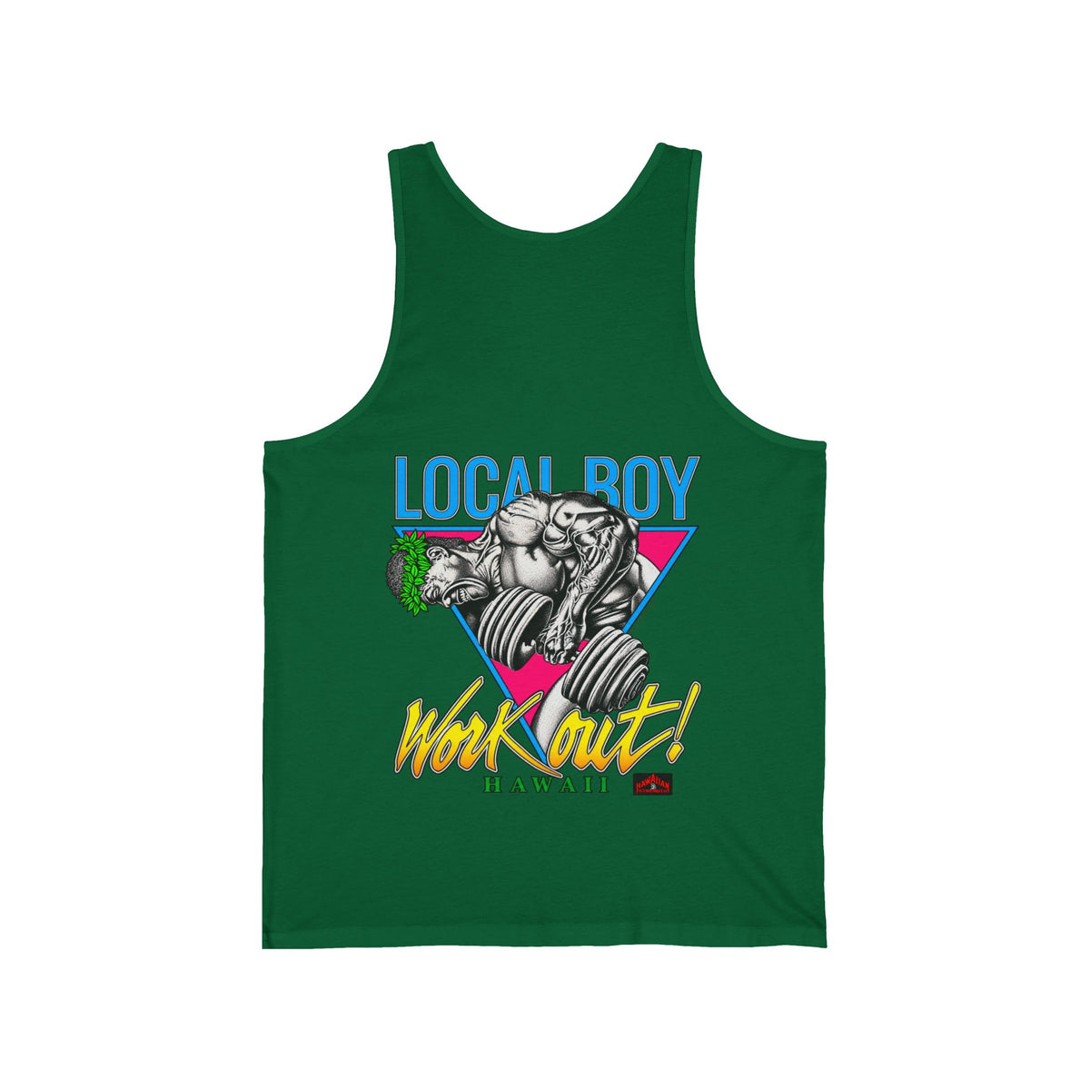 Hawaiian Strength Local Boy Work Out Hawaii Unisex Jersey Tank