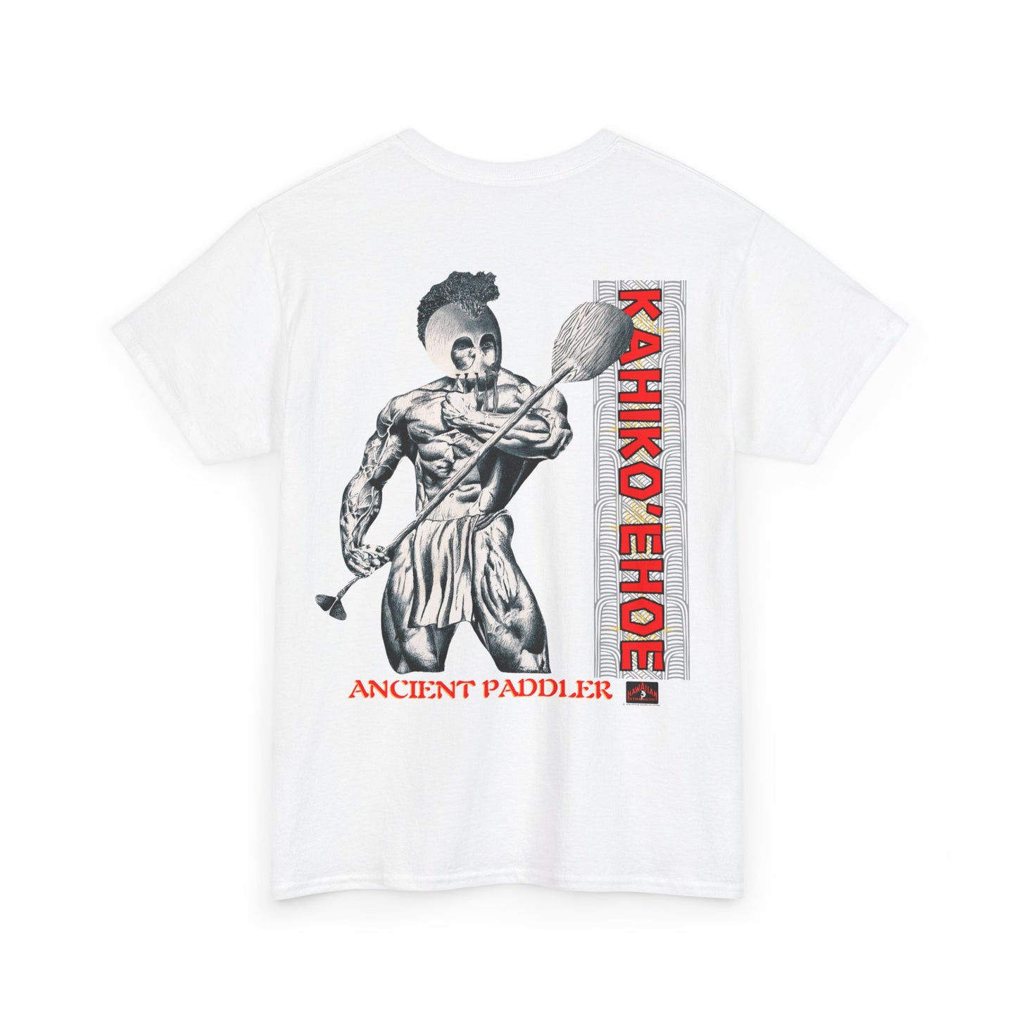 Hawaiian Strength Ancient Paddler Kahiko'ehoe Vintage Design 90s New Print T-shirt Unisex Heavy Cotton Tee