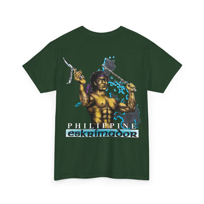 Filipino Strength Philippine Eskrimador Vintage Design 90s New Print Unisex Heavy Cotton Tee