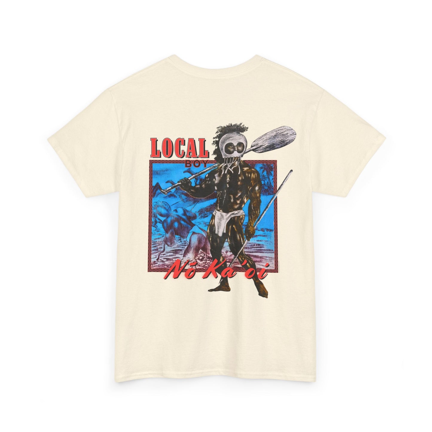 Hawaiian Strength Local Boy No Ka'oi Vintage Design 90s New Print T-shirt Unisex Heavy Cotton Tee