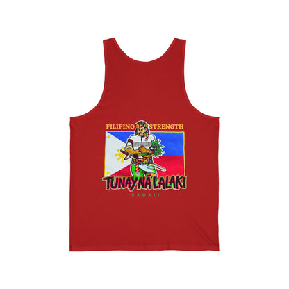 Filipino Strength Tunay Na Lalaki Filipino Strength Hawaii Vintage Design 90s New Print Unisex Jersey Tank