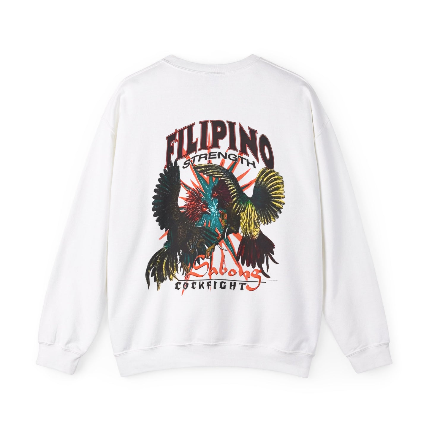 Filipino Strength Sabong Cockfight Vintage Design 90s New Print Unisex Heavy Blend™ Crewneck Sweatshirt