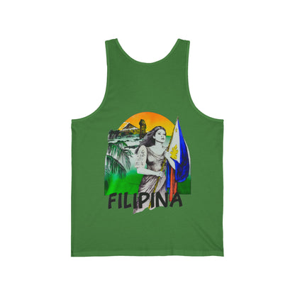 Filipino Strength Filipina Vintage Design 90s New Print Unisex Jersey Tank