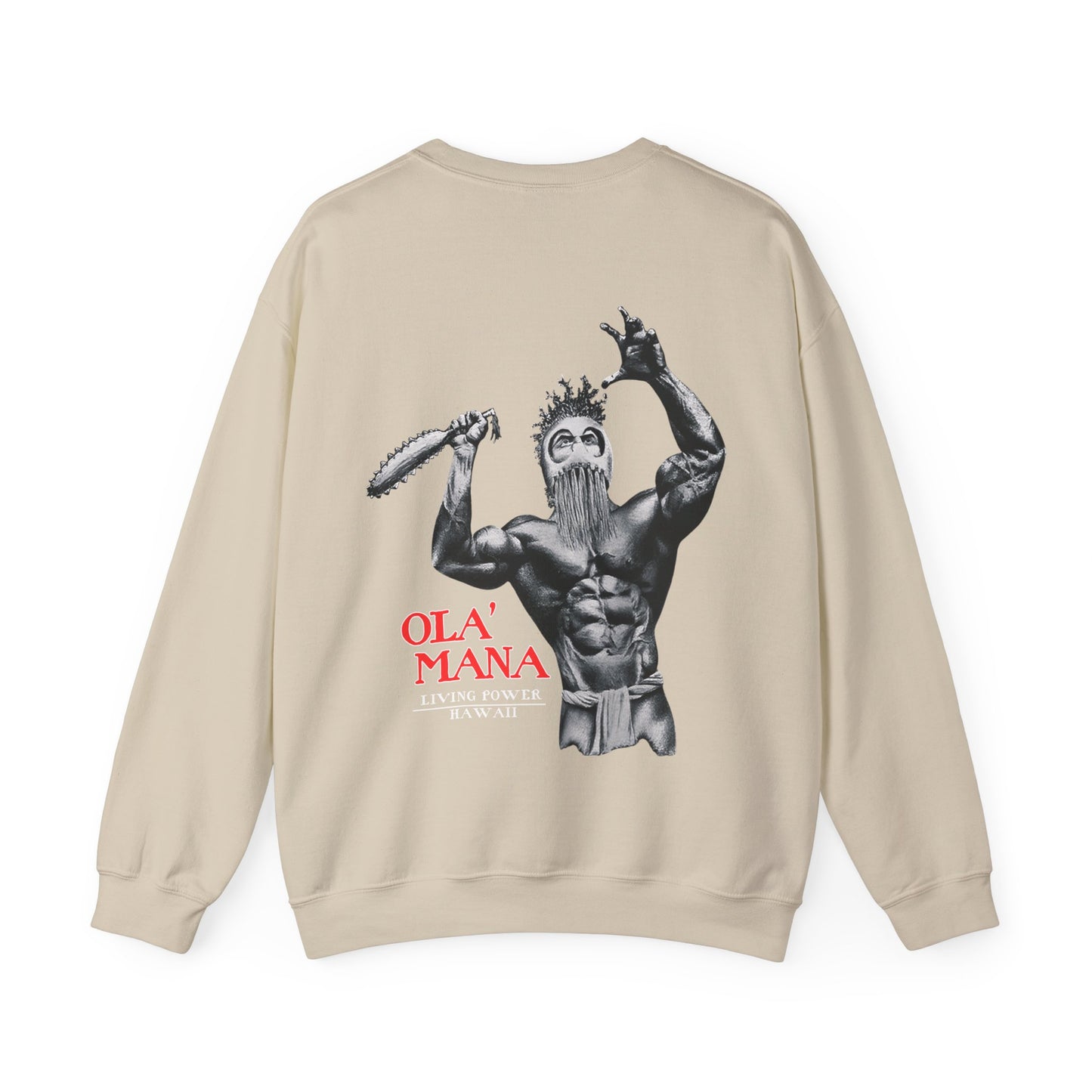 Hawaiian Strength Living Power Hawaii Ola' Mana Vintage Design 90s New Print Unisex Heavy Blend™ Crewneck Sweatshirt