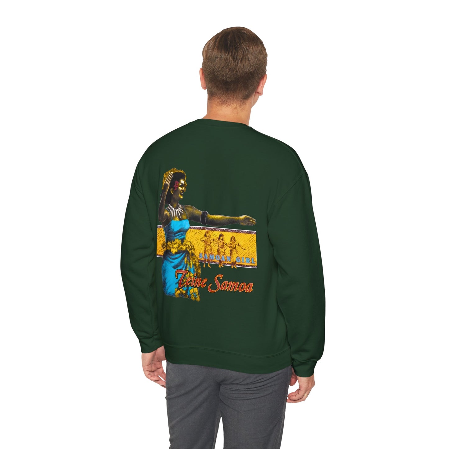 Samoan Strength Samoan Girl Teine Samoa Vintage Design 90s New Print Unisex Heavy Blend™ Crewneck Sweatshirt