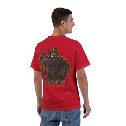 Hawaiian Strength Fire Fighter Ka Kainai ahi Vintage Design 90s New Print Beefy-T®  Short-Sleeve T-Shirt