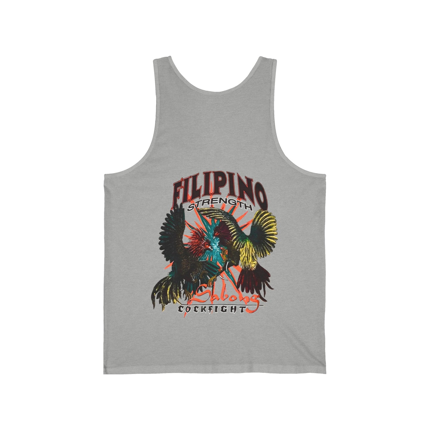 Filipino Strength Sabong Cockfight Vintage Design 90s New Print Unisex Jersey Tank