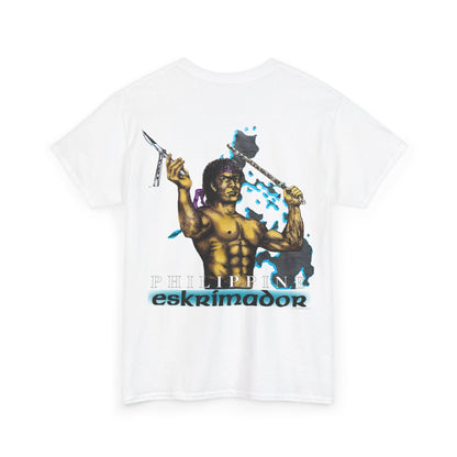 Filipino Strength Philippine Eskrimador Vintage Design 90s New Print Unisex Heavy Cotton Tee
