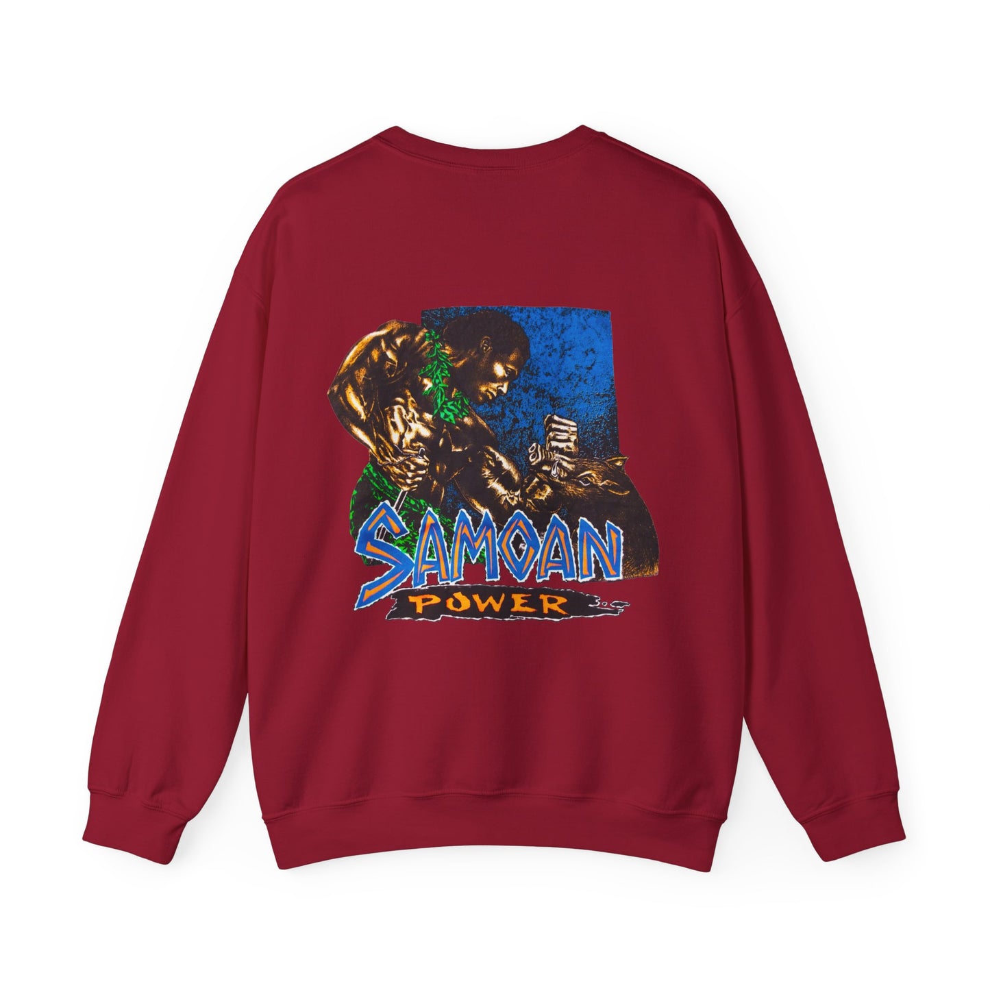 Samoan Strength Samoan Power Vintage Design 90s New Print Unisex Heavy Blend™ Crewneck Sweatshirt