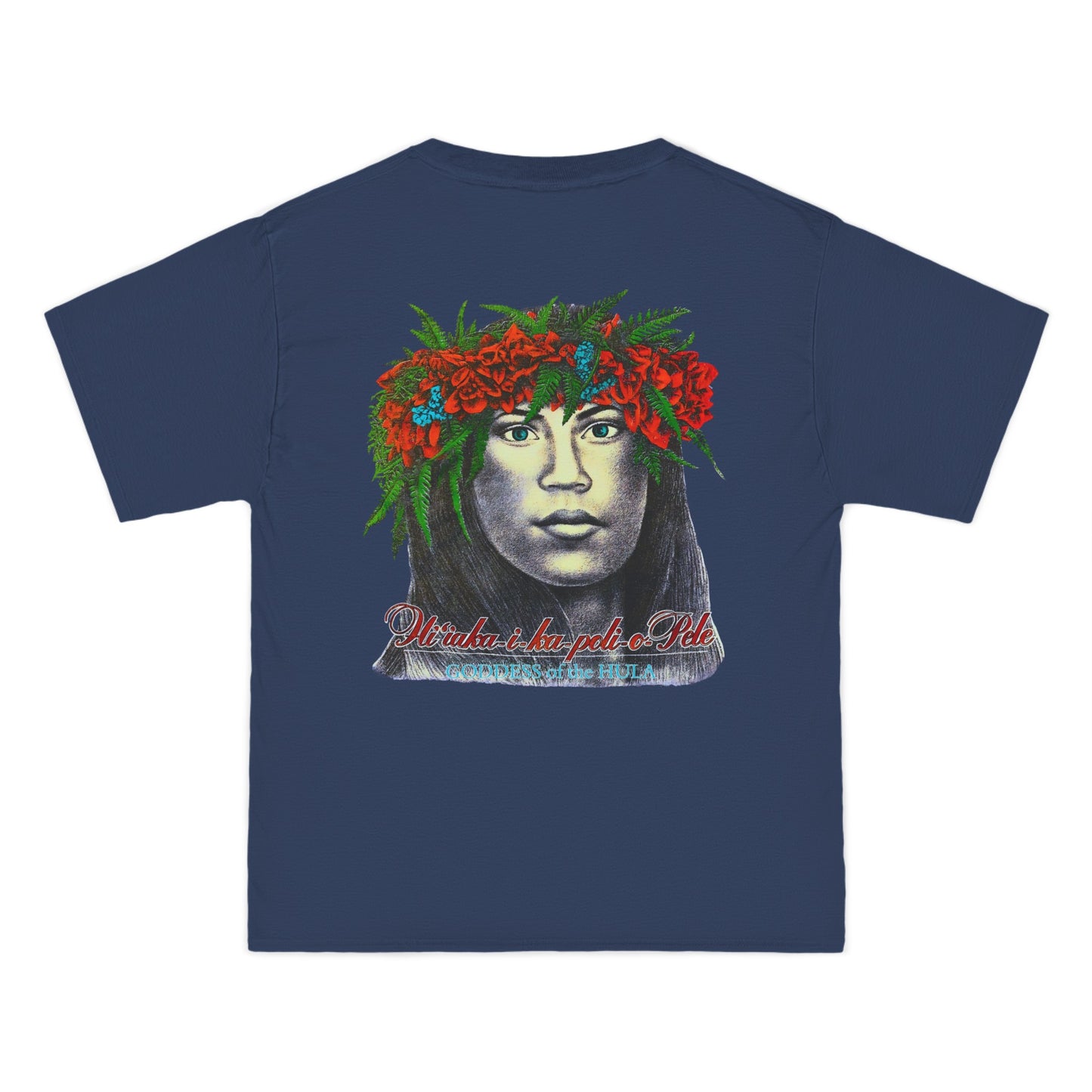 Hawaiian Strength Goddess of the Hula Hi'iaka-i-ka-poli-o-Pele Vintage Design 90s New Print Beefy-T®  Short-Sleeve T-Shirt