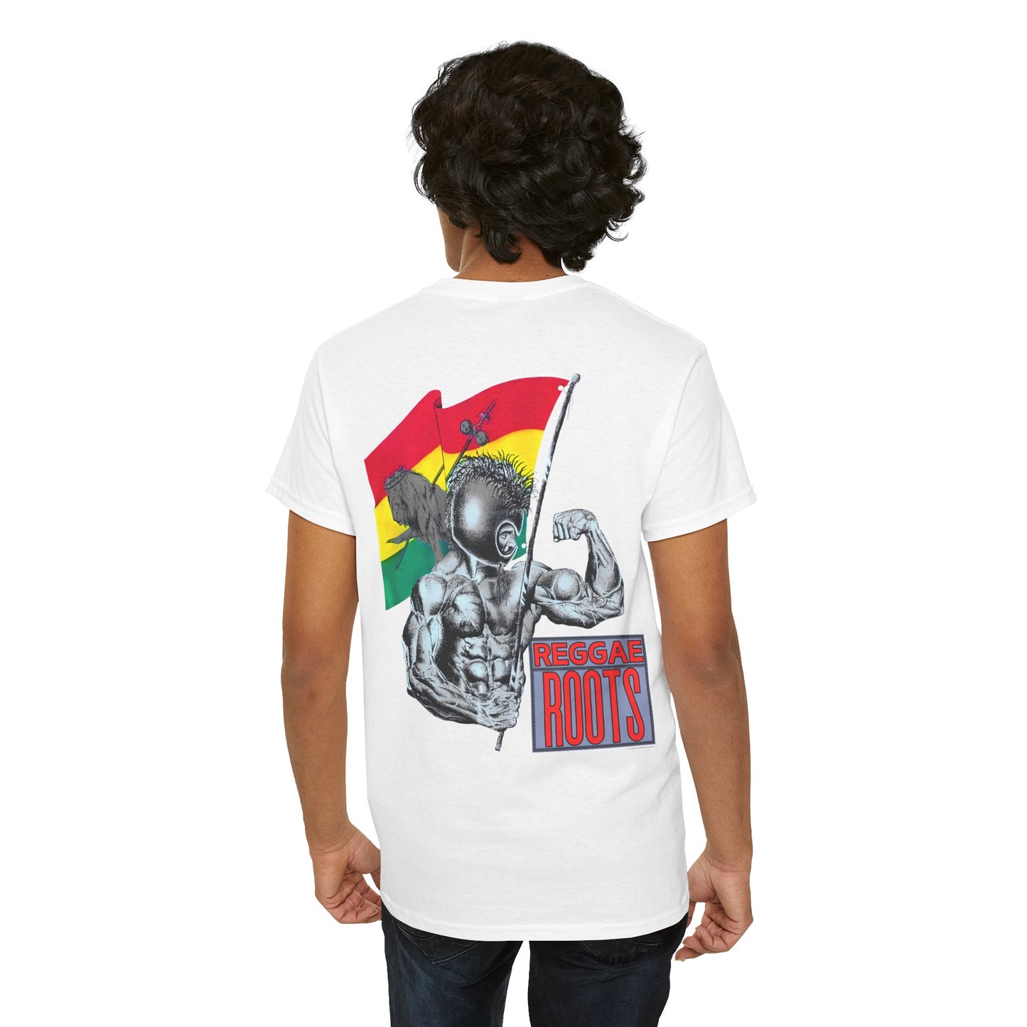 Jawaiian Strength Reggae Roots Vintage Design 90s New Print Unisex Heavy Cotton Tee