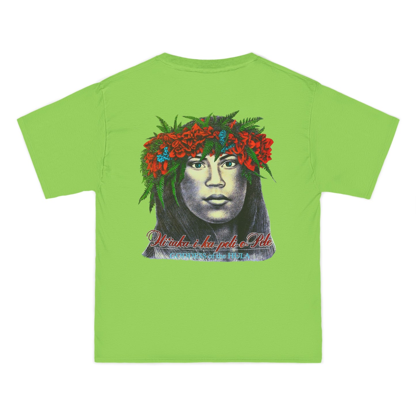 Hawaiian Strength Goddess of the Hula Hi'iaka-i-ka-poli-o-Pele Vintage Design 90s New Print Beefy-T®  Short-Sleeve T-Shirt