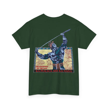 Hawaiian Strength The Champions of the Land Ka Pukaua Ahi Ka Nana Vintage Design 90s New Print Unisex Heavy Cotton Tee