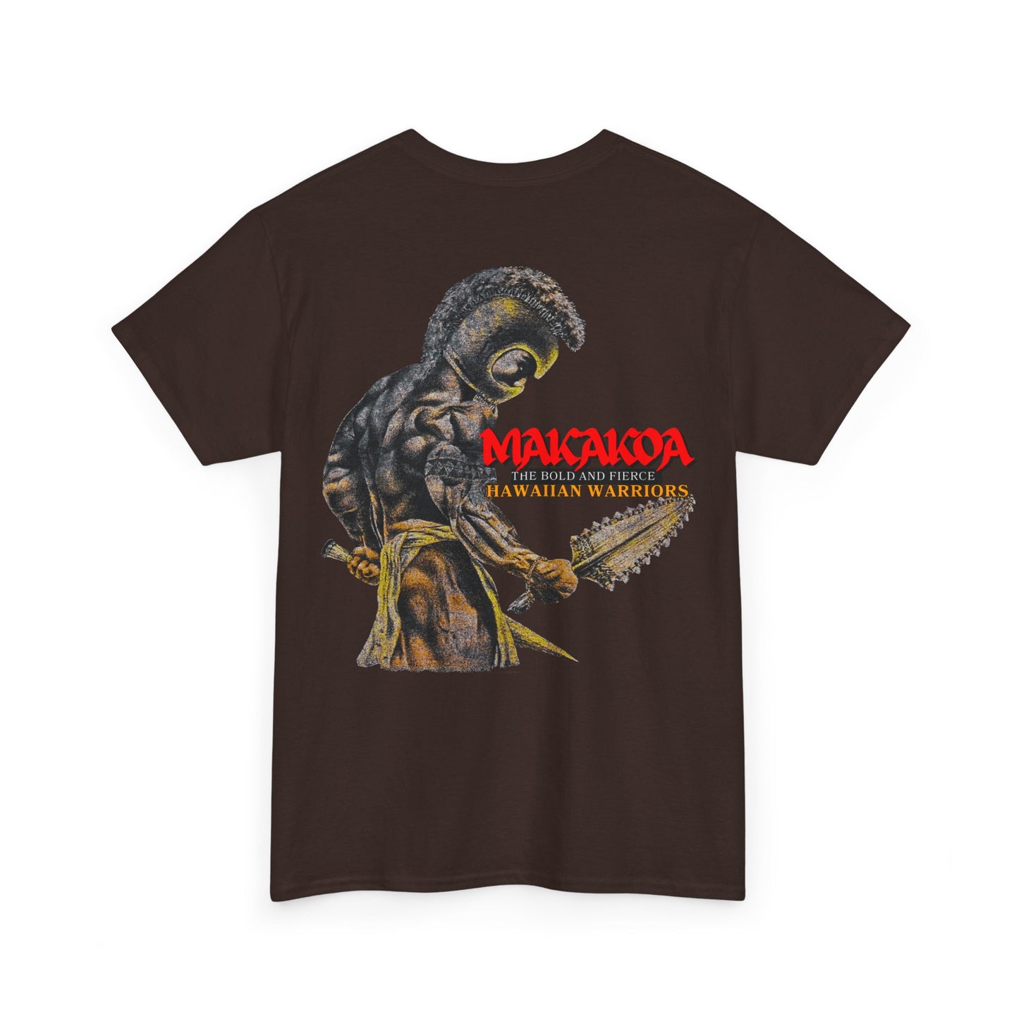 Hawaiian Strength Makakoa The Bold and Fierce Hawaiian Warriors Vintage Design 90s New Print T-shirt Unisex Heavy Cotton Tee