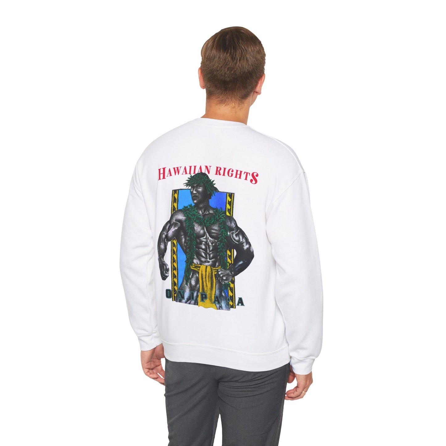 Hawaiian Strength Onipa’a Hawaiian Rights Vintage Design 90s New Print Unisex Heavy Blend™ Crewneck Sweatshirt