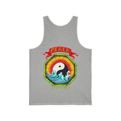 Jawaiian Strength Peace Jawaiian Style Vintage Design 90s New Print Unisex Jersey Tank