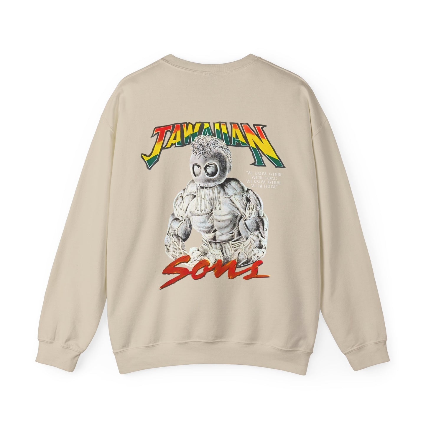 Jawaiian Strenght Jawaiian Sons Vintage Design 90s New Print Unisex Heavy Blend™ Crewneck Sweatshirt