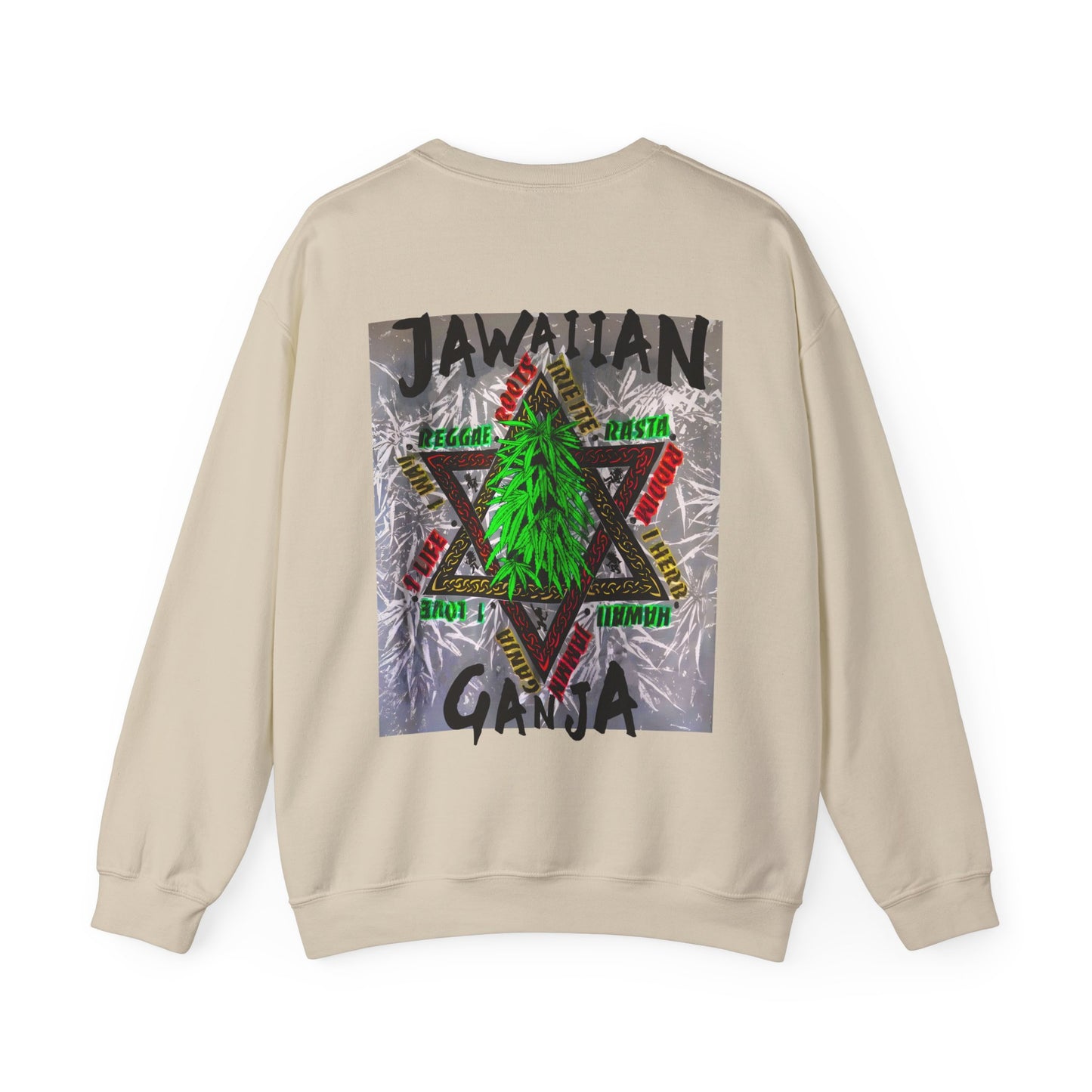 Jawaiian Strength Jawaiian Ganja Vintage Design 90s New Print Unisex Heavy Blend™ Crewneck Sweatshirt