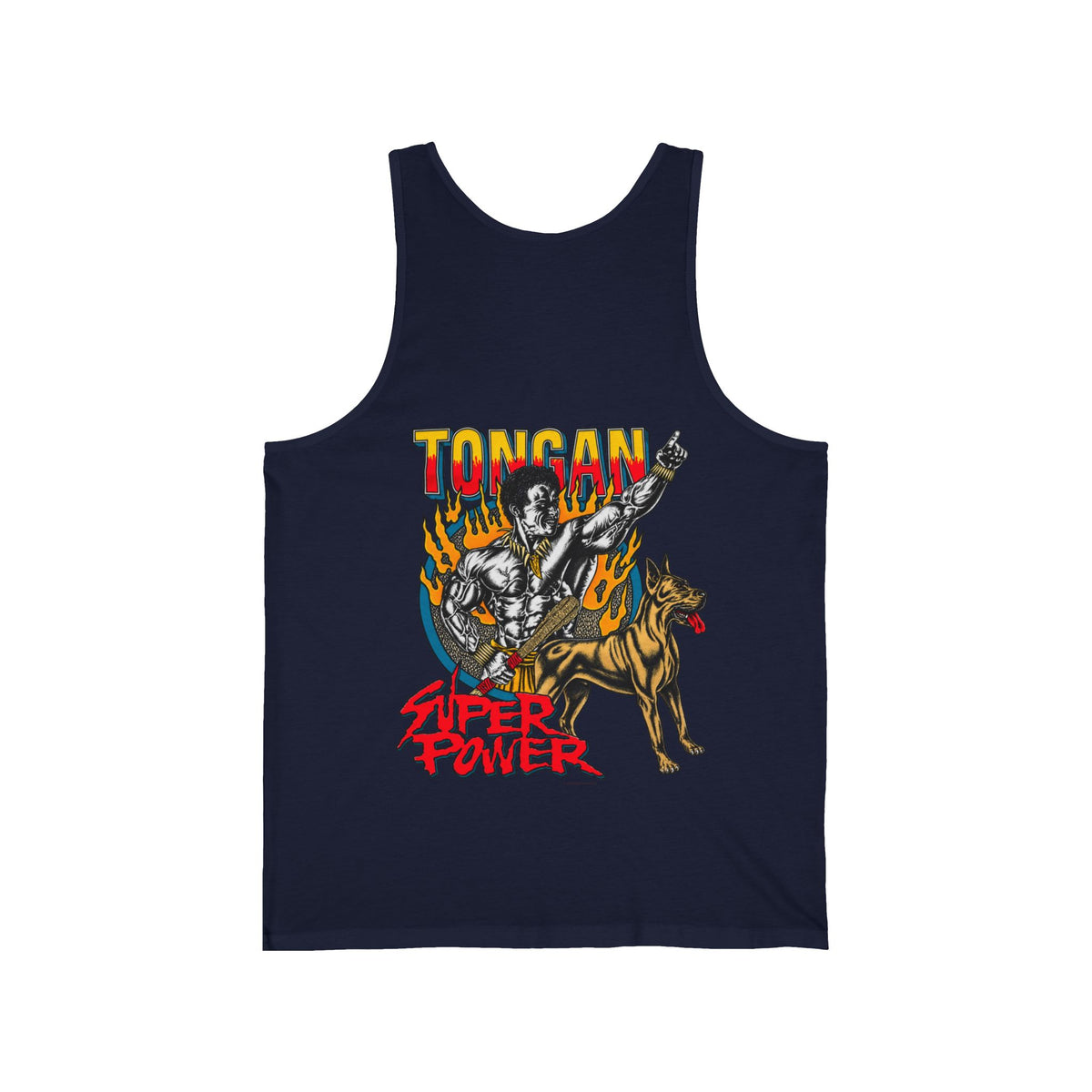 Local Strength Tongan Super Power Unisex Jersey Tank