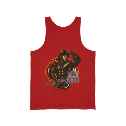 Hawaiian Strength Hawaiian Firefighter Local Strength Vintage 90s Design New Print Unisex Jersey Tank