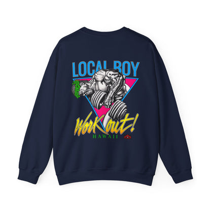 Hawaiian Strength Local Boy Work Out Hawaii Unisex Heavy Blend™ Crewneck Sweatshirt
