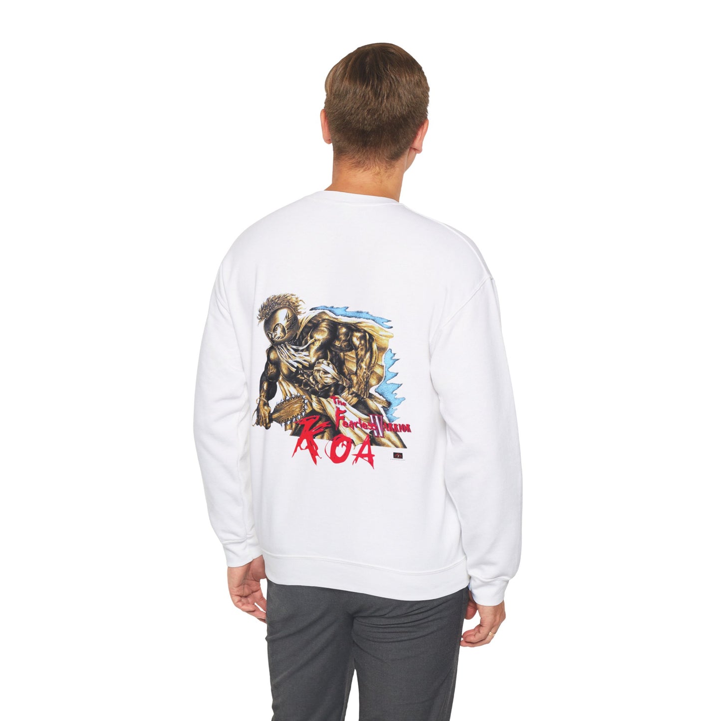 Hawaiian Strength The Fearless Warrior Koa Vintage Design 90s New Print Unisex Heavy Blend™ Crewneck Sweatshirt