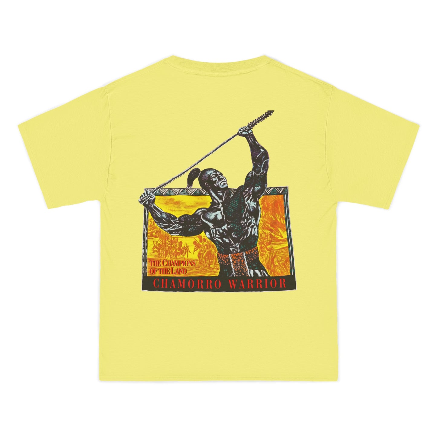 Chamorro Warrior Guam The Champions Of The Land Vintage Design 90s New Print Beefy-T®  Short-Sleeve T-Shirt