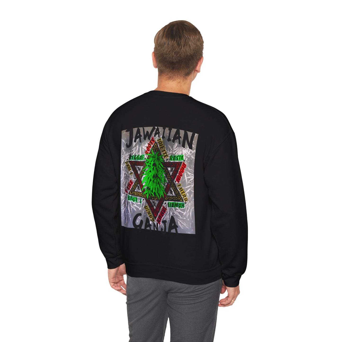 Jawaiian Strength Jawaiian Ganja Vintage Design 90s New Print Unisex Heavy Blend™ Crewneck Sweatshirt