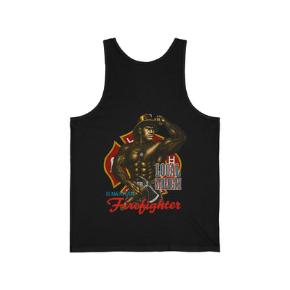 Hawaiian Strength Hawaiian Firefighter Local Strength Vintage 90s Design New Print Unisex Jersey Tank
