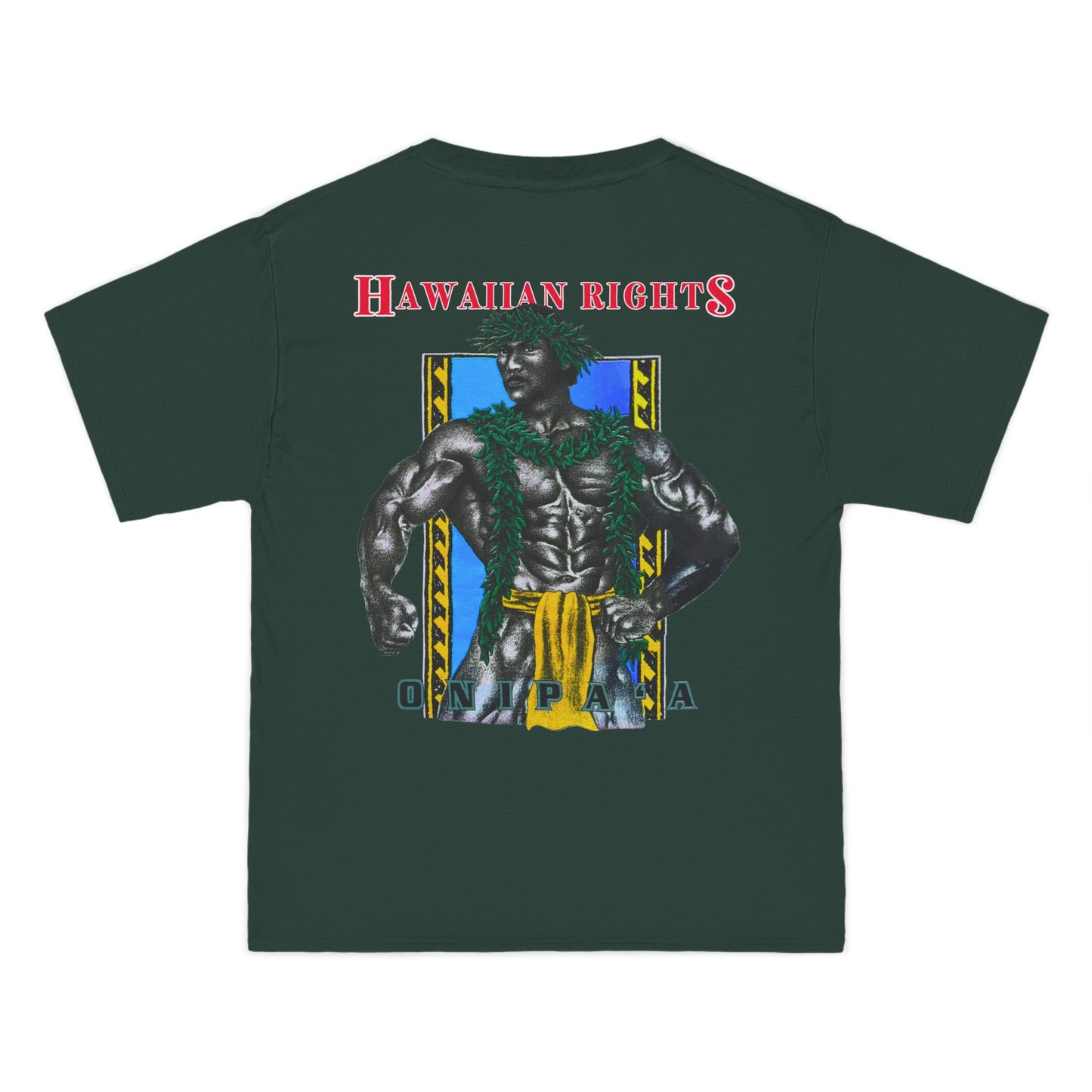 Hawaiian Strength Onipa’a Hawaiian Rights Vintage Design 90s New Print Beefy-T®  Short-Sleeve T-Shirt