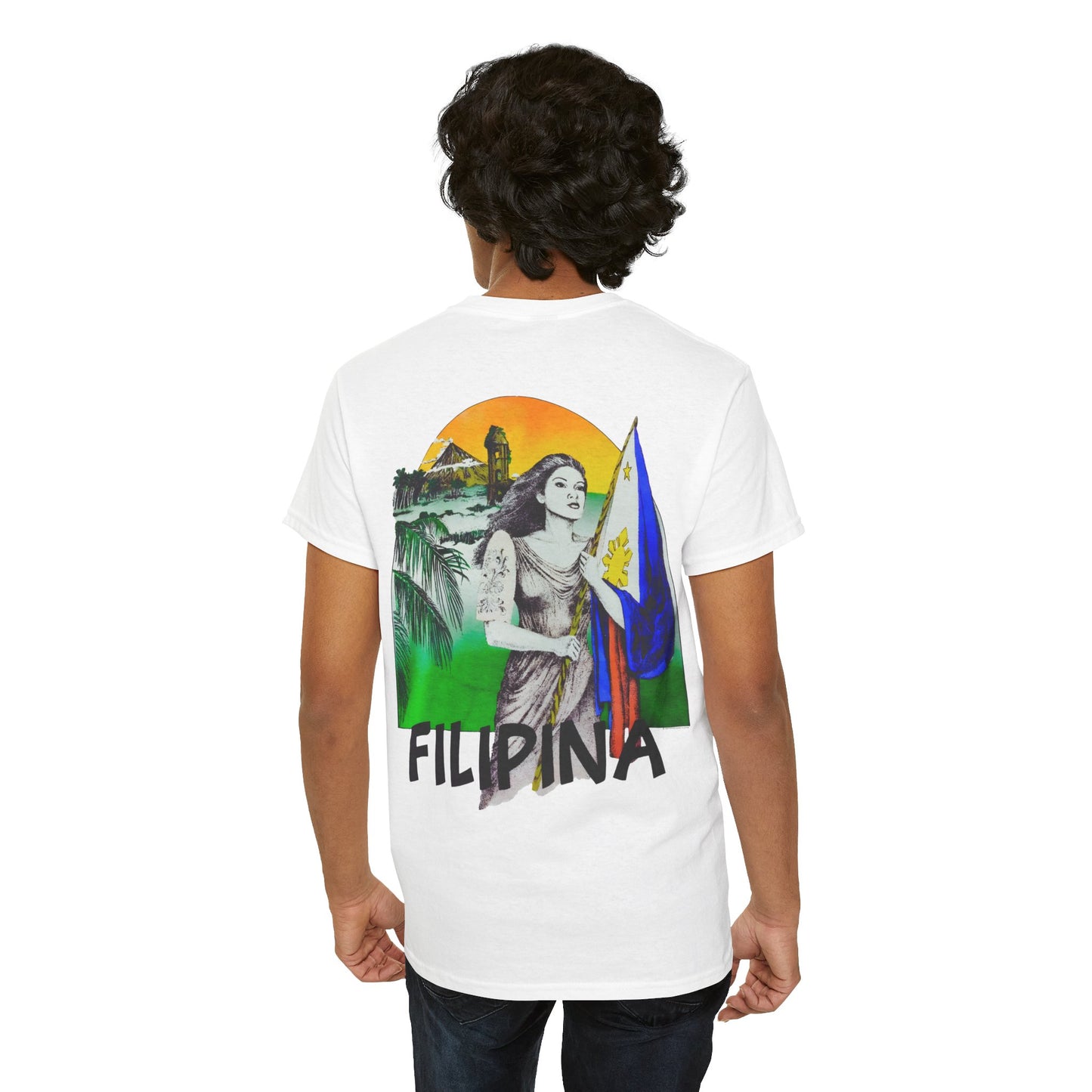 Filipino Strength Filipina Vintage Design 90s New Print Unisex Heavy Cotton Tee