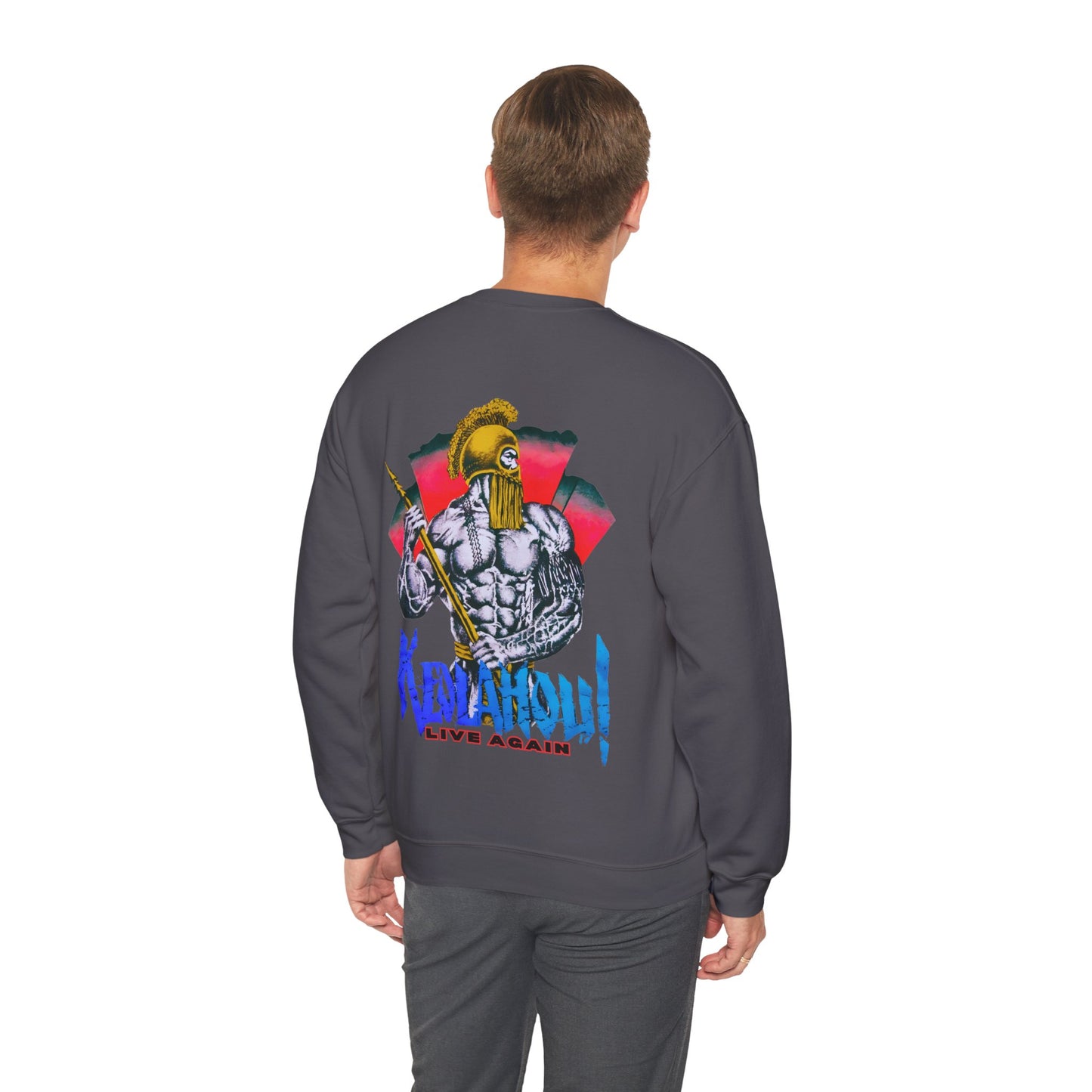 Hawaiian Strength Keolahou! Live Again Vintage Design 90s New Print Unisex Heavy Blend™ Crewneck Sweatshirt