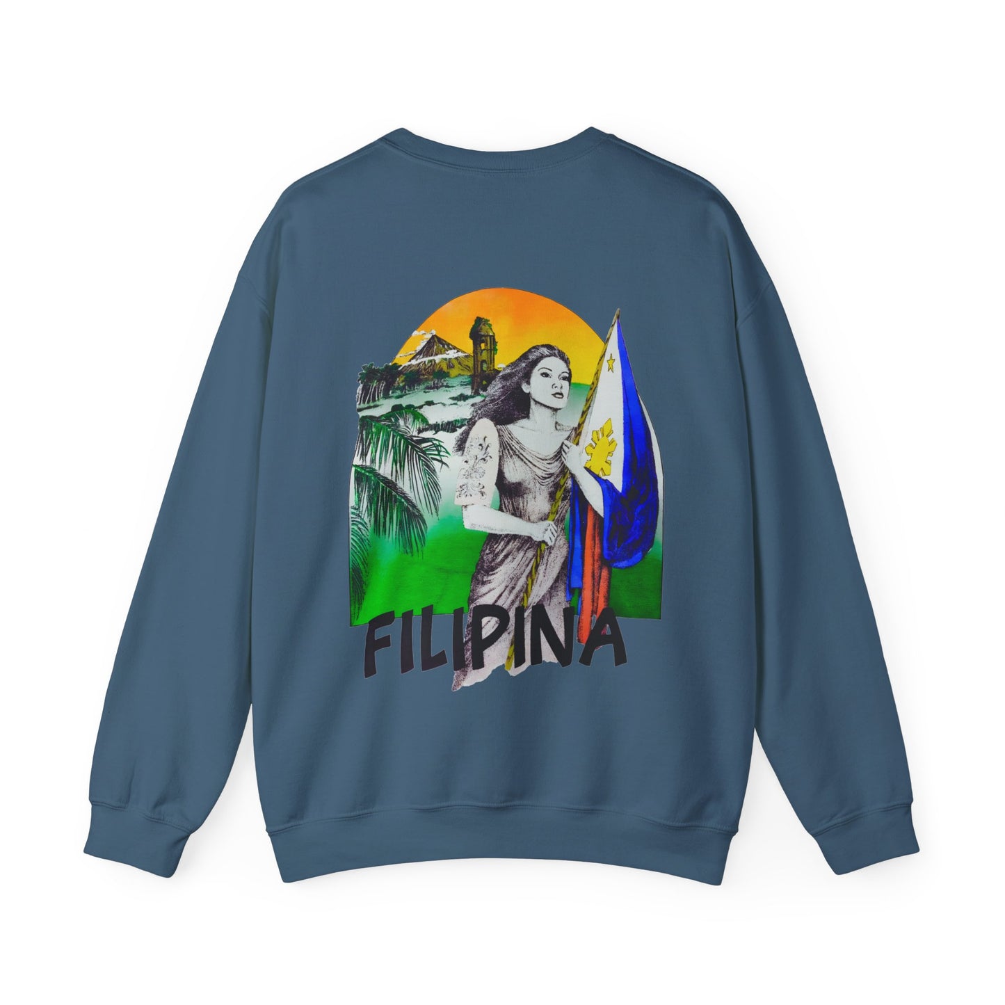 Filipino Strength Filipina Vintage Design 90s New Print Unisex Heavy Blend™ Crewneck Sweatshirt