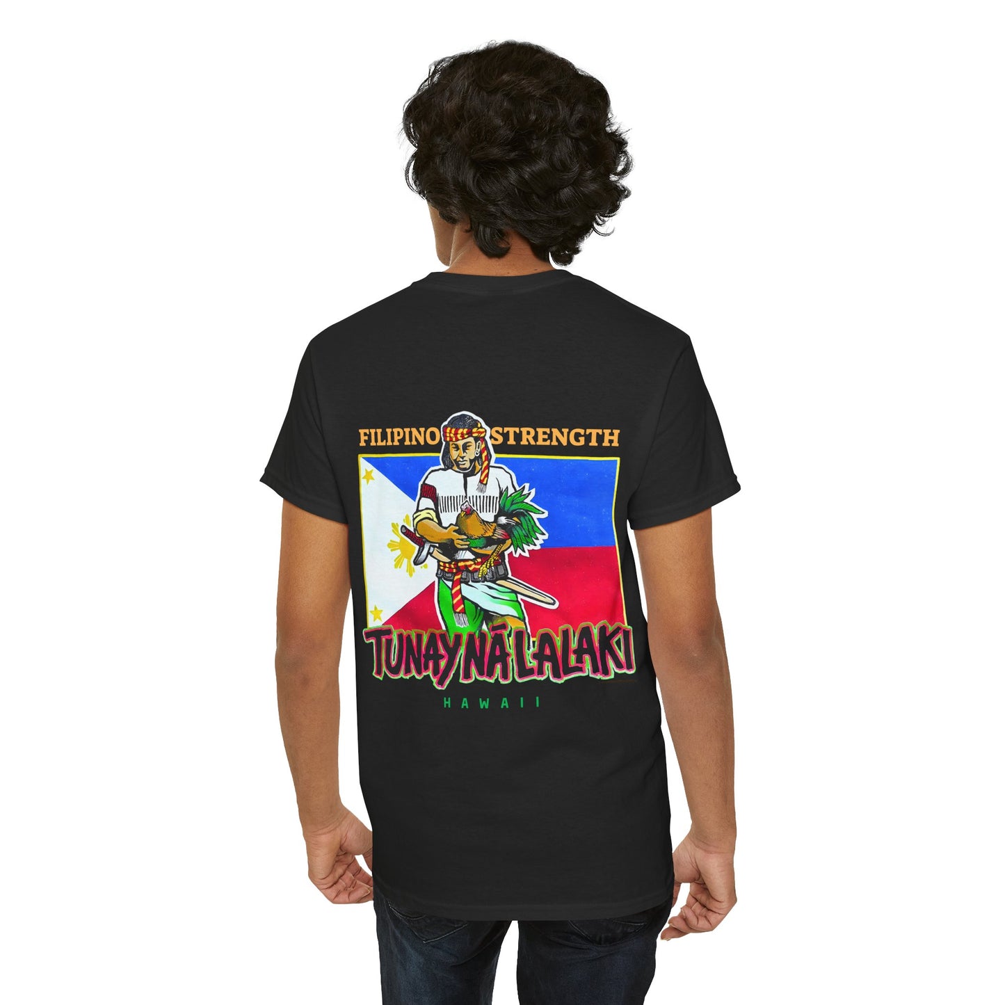 Filipino Strength Tunay Na Lalaki Filipino Strength Hawaii Vintage Design 90s New Print Unisex Heavy Cotton Tee