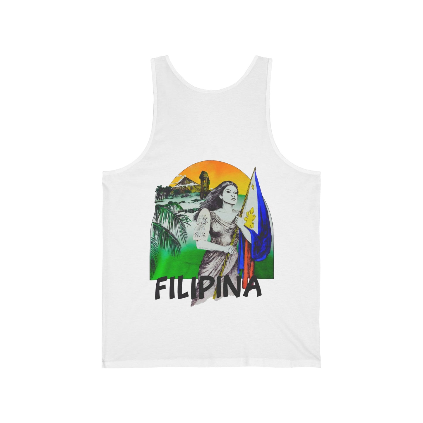 Filipino Strength Filipina Vintage Design 90s New Print Unisex Jersey Tank