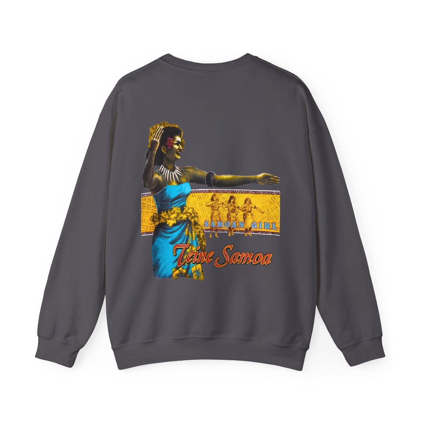 Samoan Strength Samoan Girl Teine Samoa Vintage Design 90s New Print Unisex Heavy Blend™ Crewneck Sweatshirt