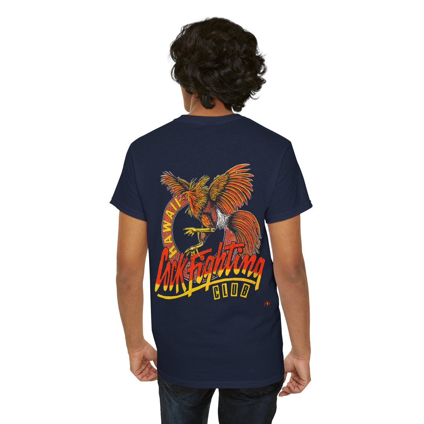 Hawaiian Strength Cockfighting Club Hawaii Vintage Design 90s New Print Unisex Heavy Cotton Tee