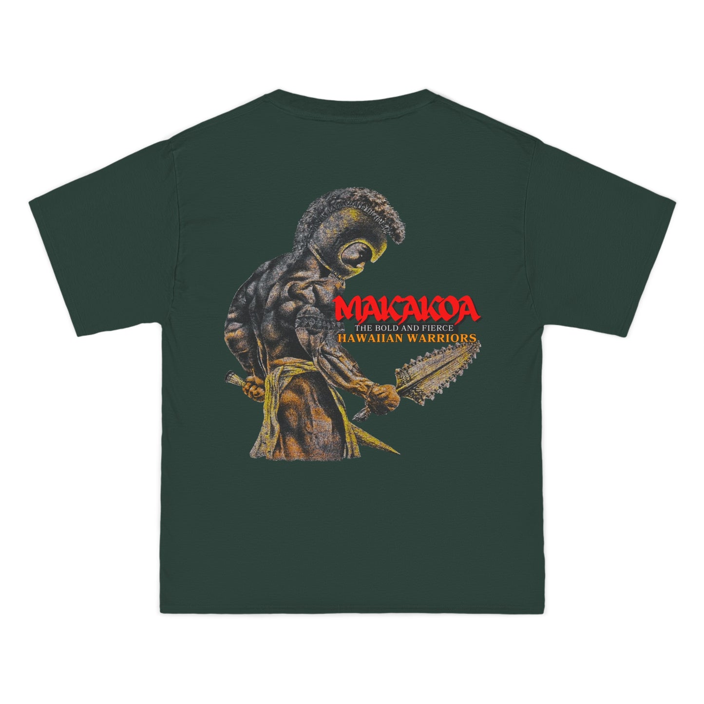 Hawaiian Strength Makakoa The Bold and Fierce Hawaiian Warriors Vintage Design 90s New Print Beefy-T®  Short-Sleeve T-Shirt