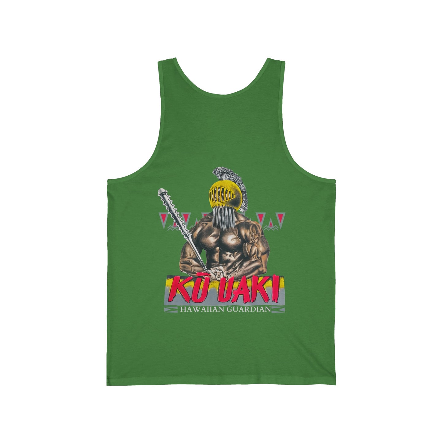 Hawaiian Strength Hawaiian Guardian Ku Uaki Vintage Design 90s New Print Unisex Jersey Tank