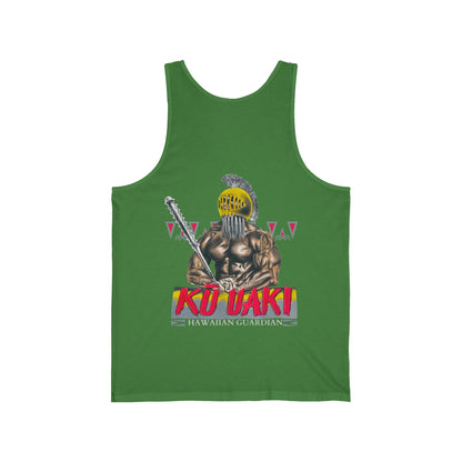 Hawaiian Strength Hawaiian Guardian Ku Uaki Vintage Design 90s New Print Unisex Jersey Tank