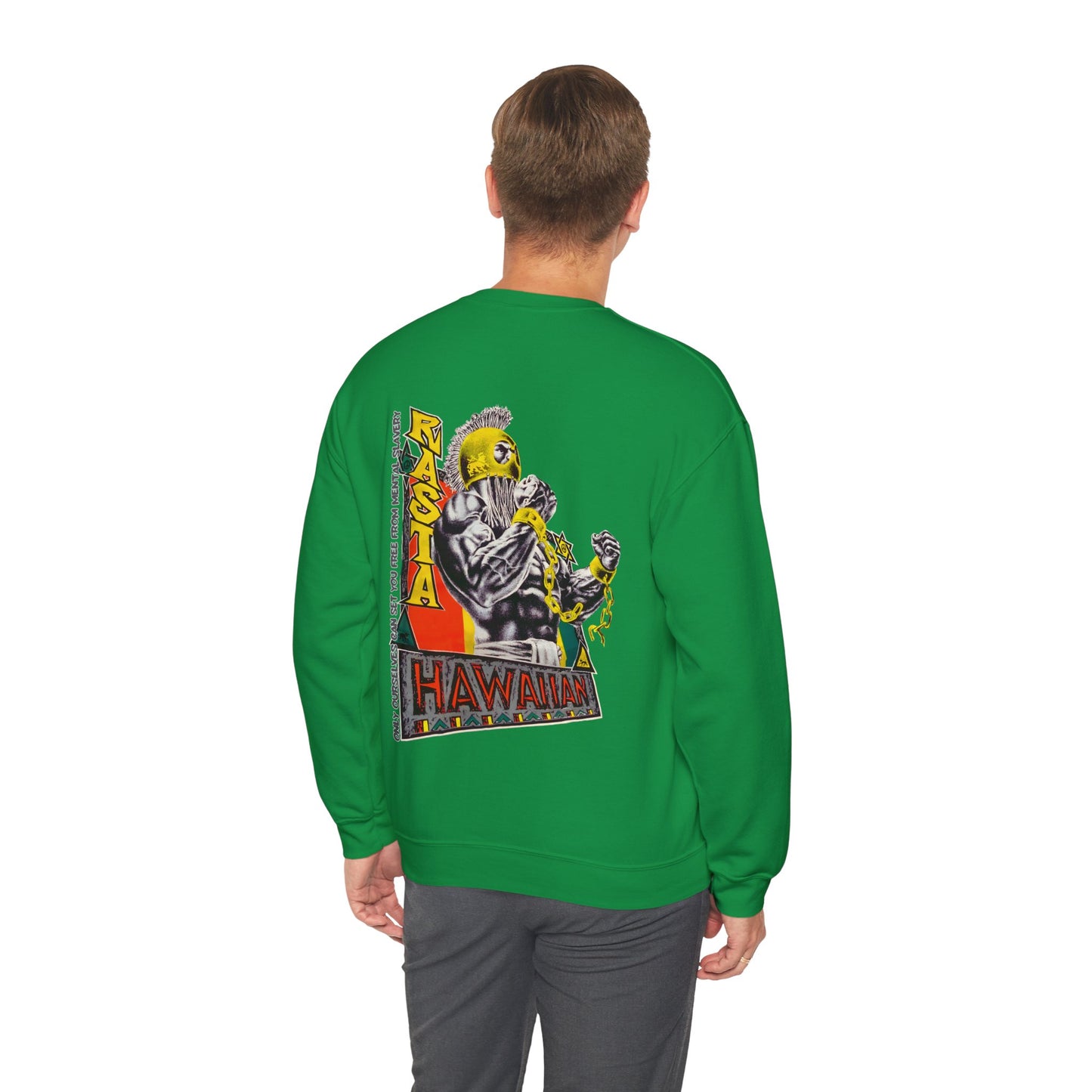 Hawaiian Strength Hawaiian Rasta Vintage Design 90s New Print Unisex Heavy Blend™ Crewneck Sweatshirt