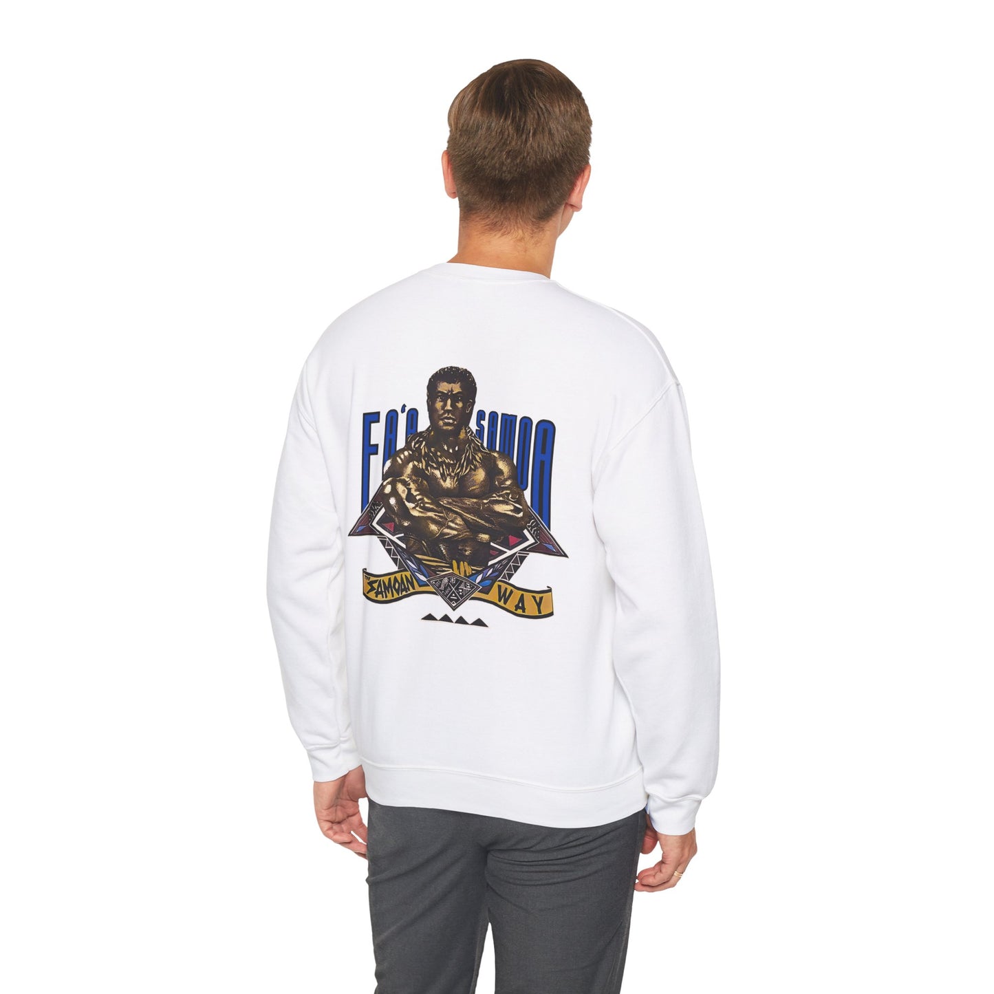 Samoan Strength Fa'a Samoa The Samoan Way Vintage Design 90s New Print Unisex Heavy Blend™ Crewneck Sweatshirt