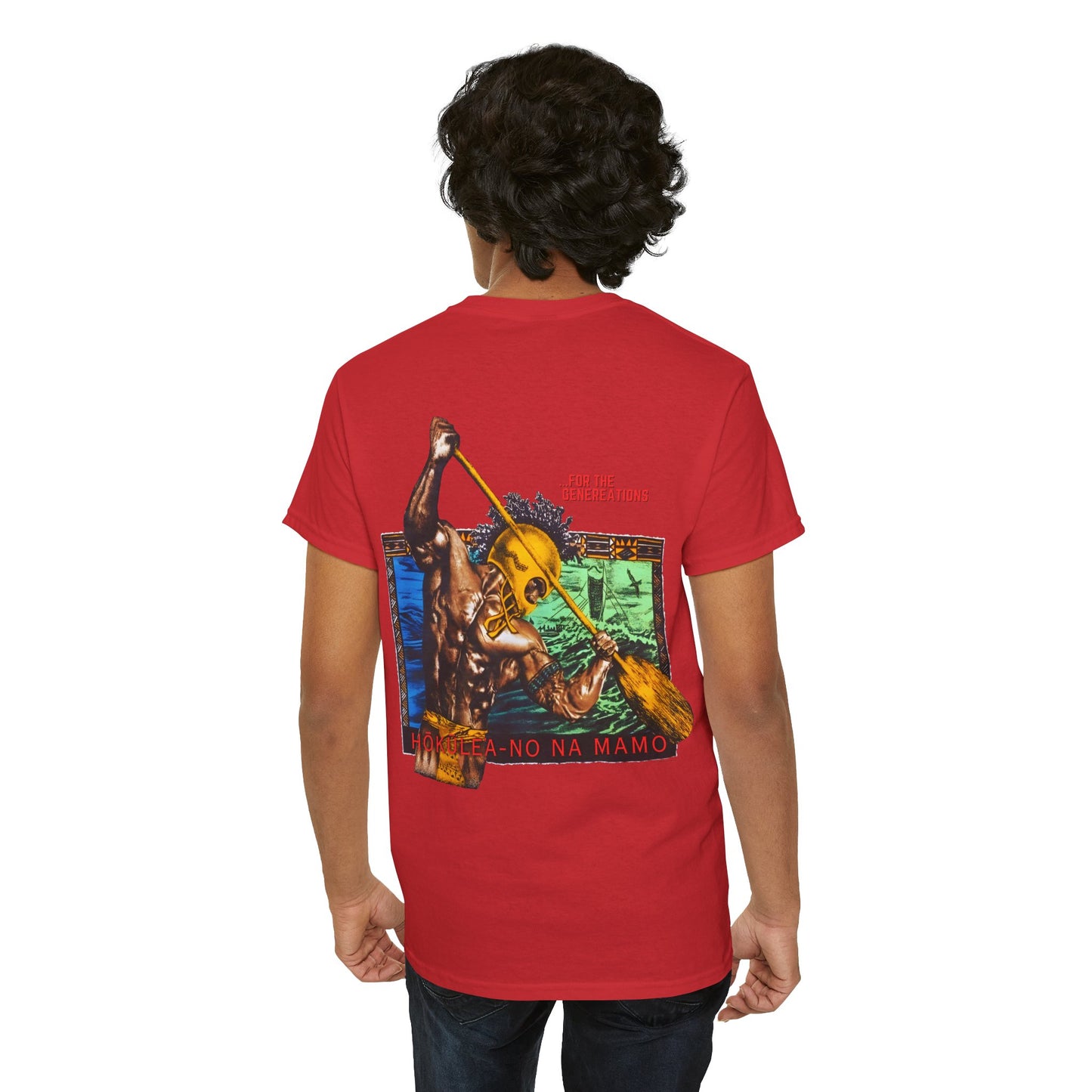 Hawaiian Strength For The Generations Hokulea-no Na Mamo Vintage Design 90s New Print T-shirt Unisex Heavy Cotton Tee