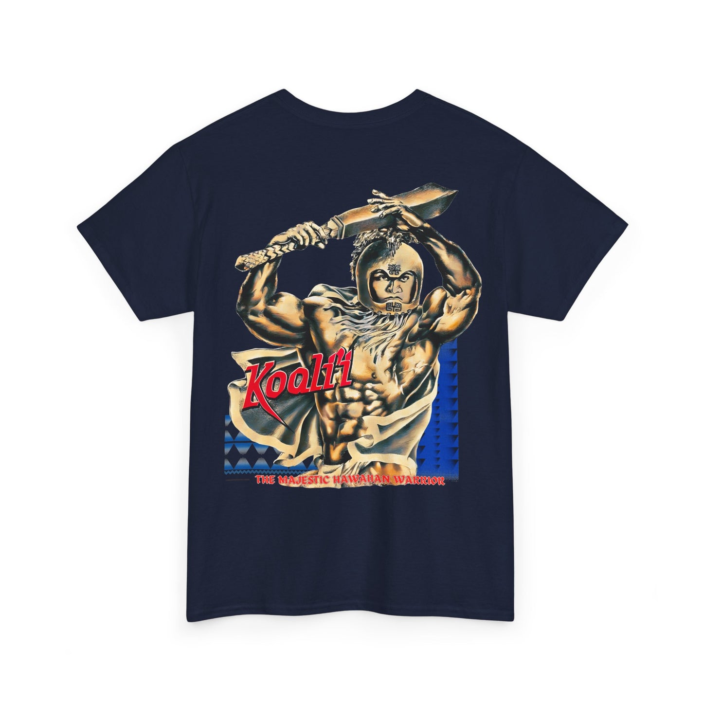 Hawaiian Strength Koali'i The Majestic Hawaiian Warrior Vintage Design 90s New Print Unisex Heavy Cotton Tee