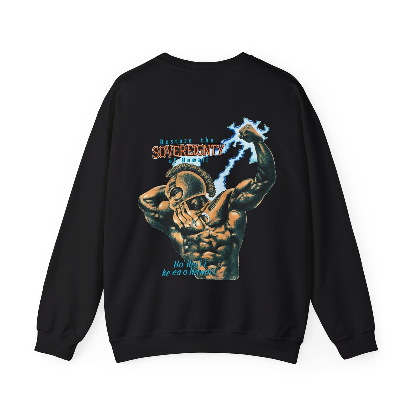 Hawaiian Strength Restore The Sovereignty of Hawaii Ho'iho'i i Ke Ea o Hawai'i Vintage Design 90s New Print Unisex Heavy Blend™ Crewneck Sweatshirt