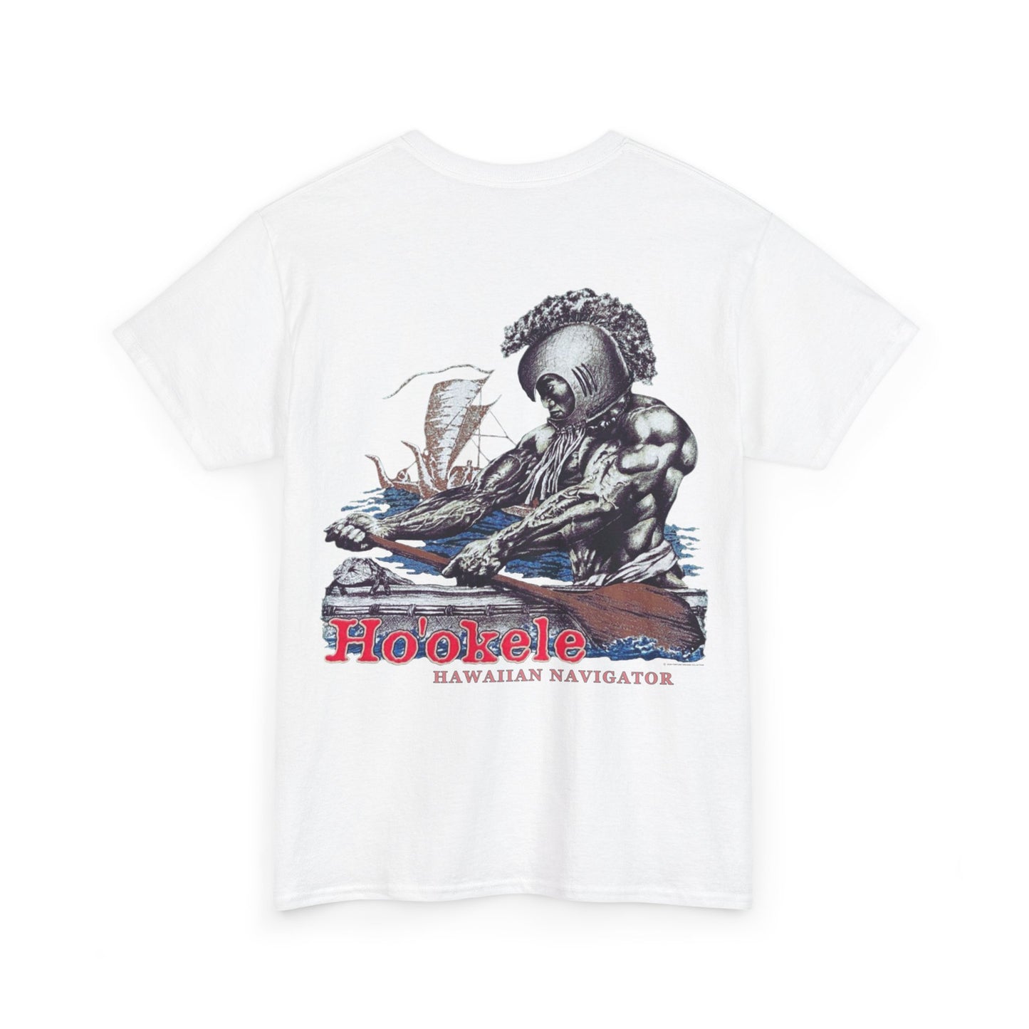 Hawaiian Strength Ho'okele Hawaiian Navigator Vintage Design 90s New Print T-shirt Unisex Heavy Cotton Tee