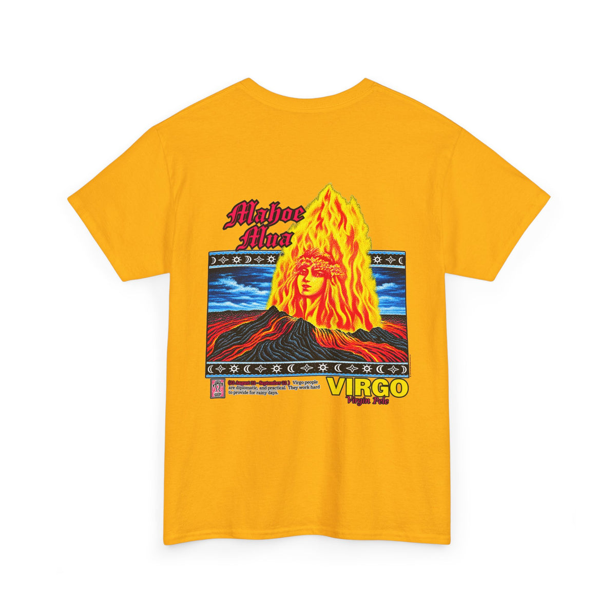 Hawaiian Strength Mahoe Mua Virgo Virgin Pele Unisex Heavy Cotton Tee