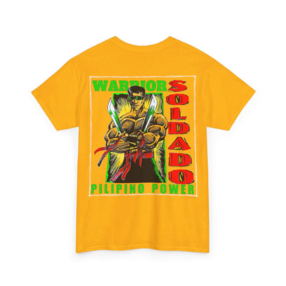 Filipino Strength Soldado Warrior Pilipino Power Vintage Design 90s New Print Unisex Heavy Cotton Tee