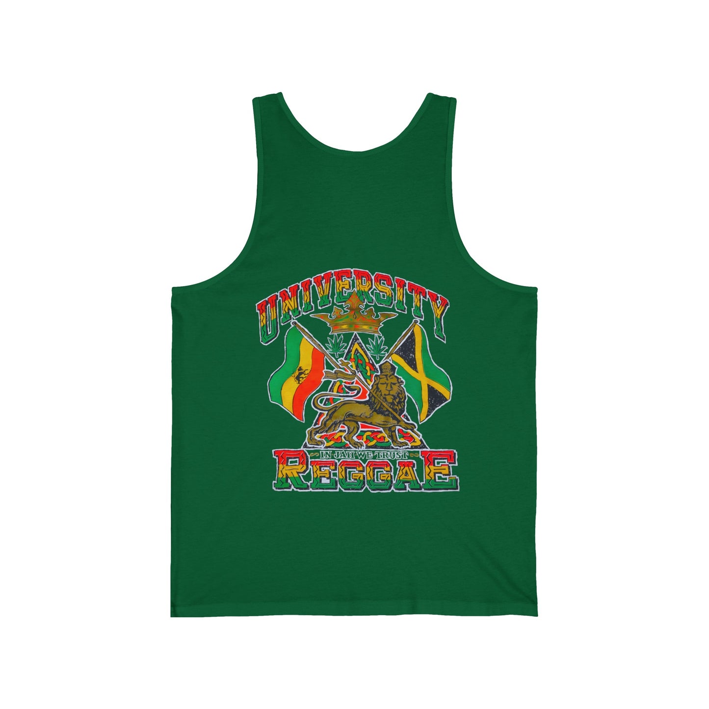 Jawaiian Strength University Reggae In Jah We Trust Vintage Design 90s New Print Unisex Jersey Tank