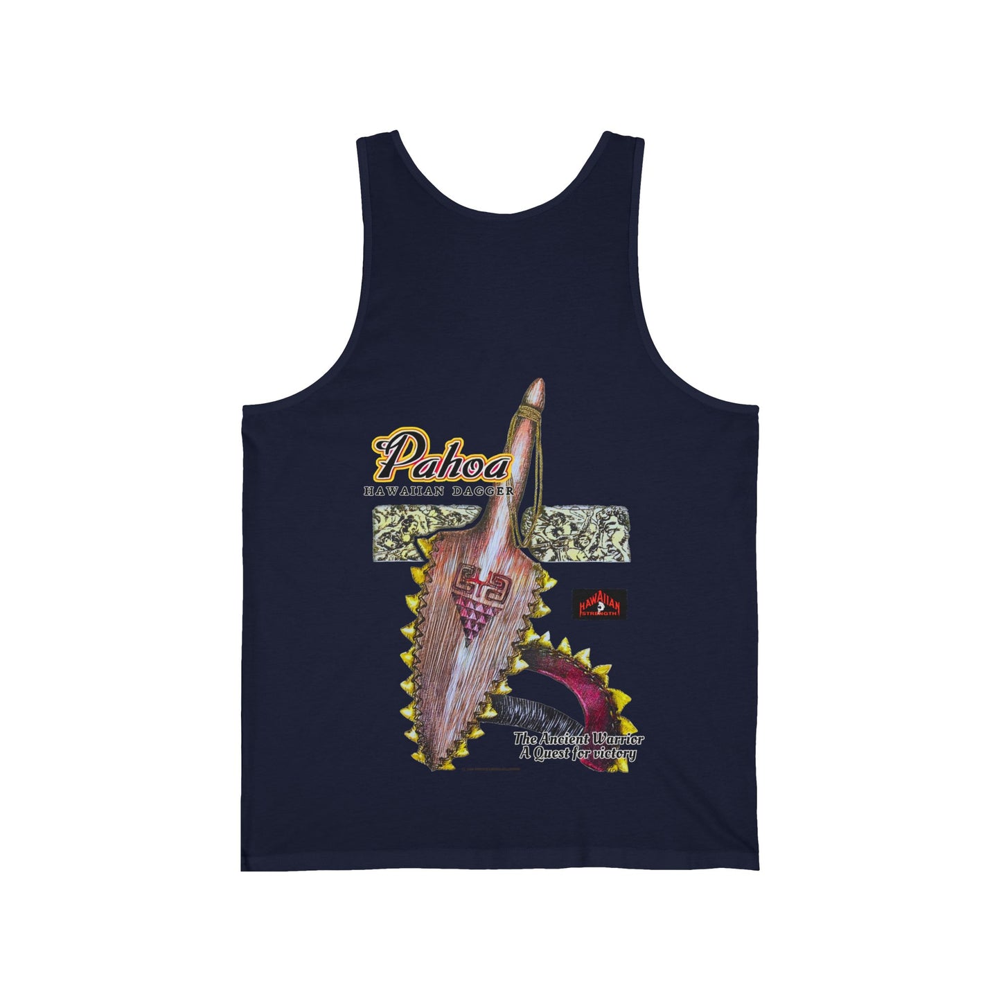 Hawaiian Strength Pahoa Hawaiian Dagger Vintage 90s Design New Print Unisex Jersey Tank